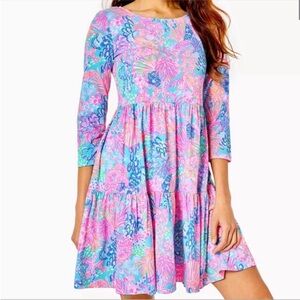 Lilly Pulitzer Geanna Swing Dress Splendor In The Sand size medium